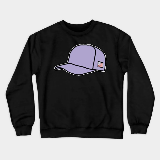 Trucker Hats Lavender Graphic Crewneck Sweatshirt by ellenhenryart